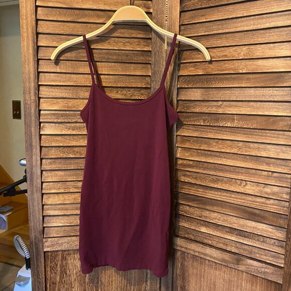 C'est Moi Spaghetti-Strap Camisole Bordeaux - Picture 1 of 4